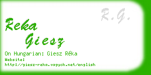 reka giesz business card