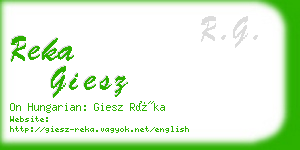 reka giesz business card